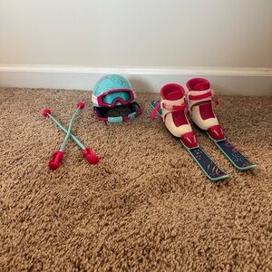 American girl doll ski set